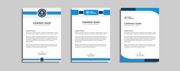 Modern corporate letterhead template design Premium Vector