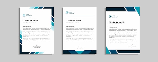 Modern corporate letterhead template design