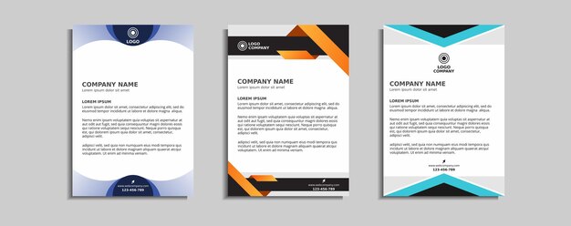 Modern corporate letterhead template design