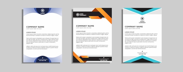 Modern corporate letterhead template design