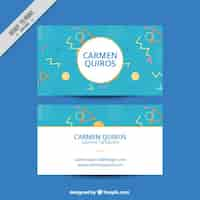 Free vector modern corporative card of graphic designer