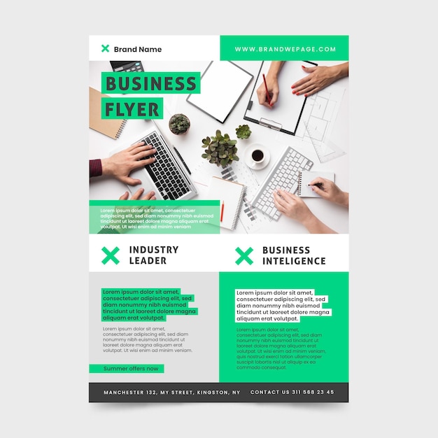 Modern corporative flyer template