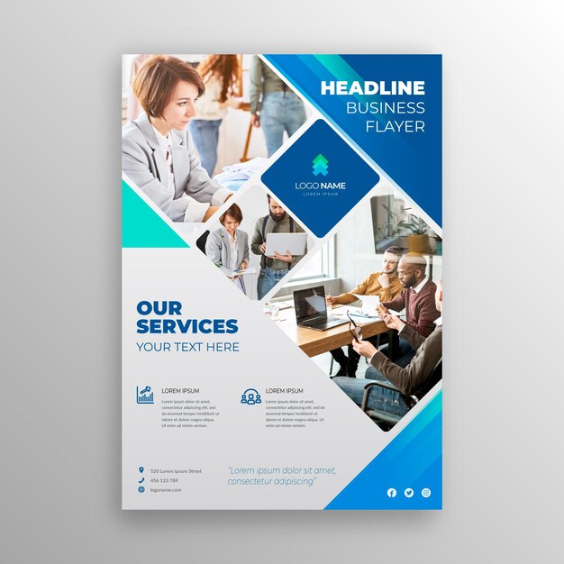 Modern corporative flyer template