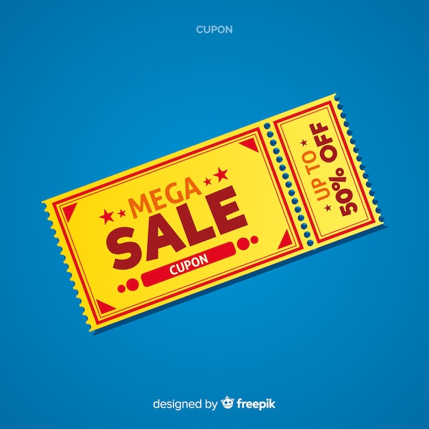 Free vector modern coupon template design