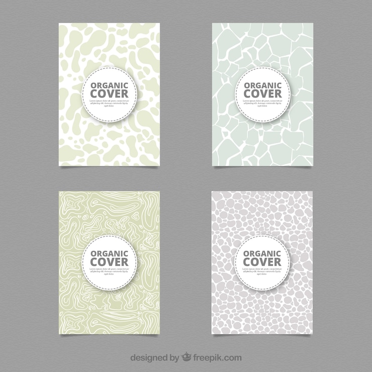 Free Vector modern cover template collection