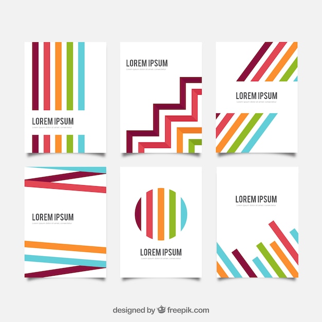 Free vector modern cover template collection