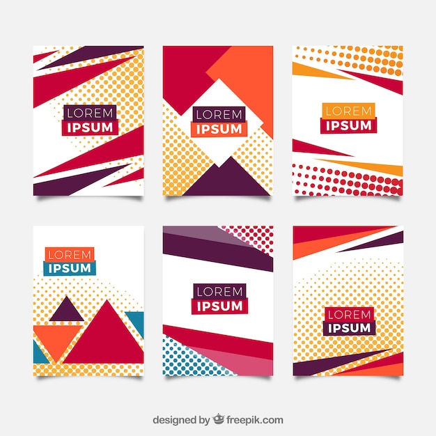 Free vector modern cover template collection