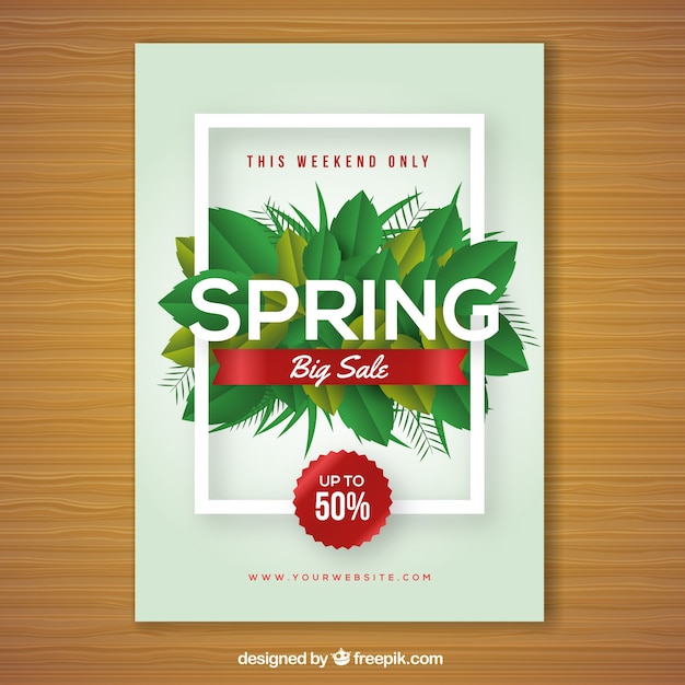 Free vector modern cover template for spring sales