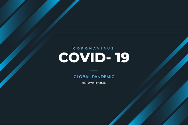 Modern Covid-19 Info Background with Hasthtag