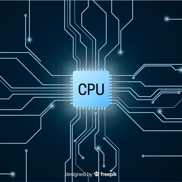 그라데이션 스타일로 현대 CPU 배경