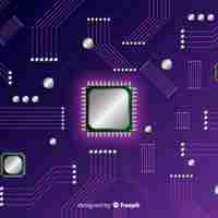 Free vector modern cpu background with gradient style