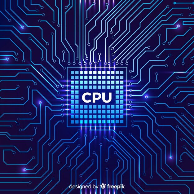 Modern cpu background with linear style