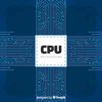 Free vector modern cpu background with linear style