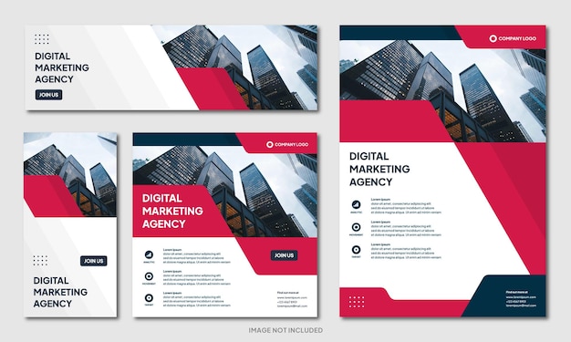 Modern creative corporate brochure design background template and social media post banner instagram