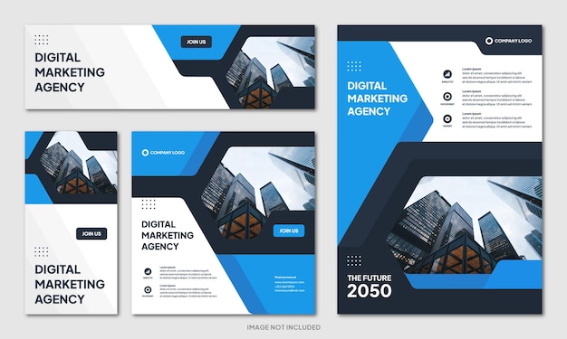 Modern creative corporate brochure design background template and social media post banner instagram