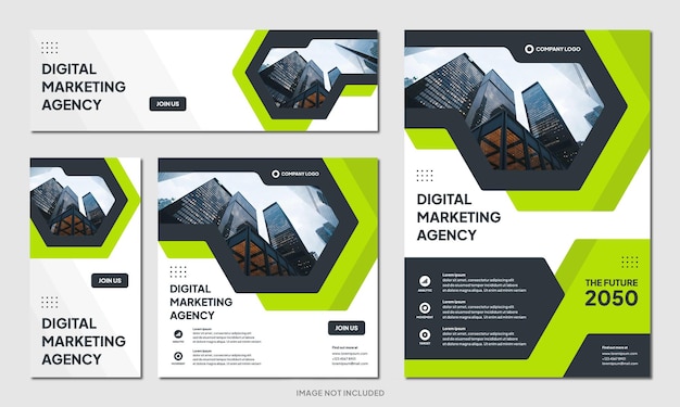 Modern creative corporate brochure design background template and social media post banner instagram