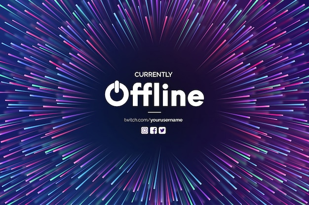 Modern currently offline banner template