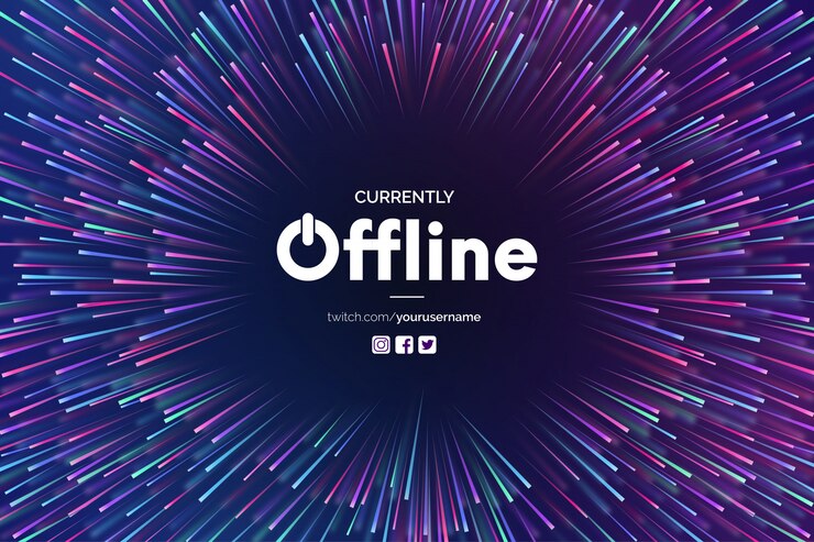 Free Vector modern currently offline banner template