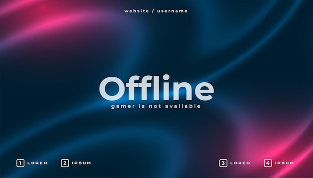 Design moderno del banner di gioco attualmente offline