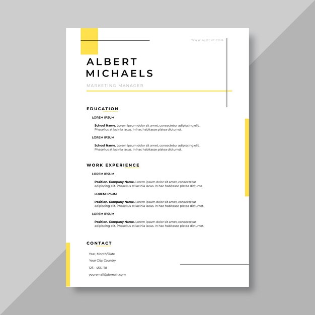 Modern curriculum vitae template