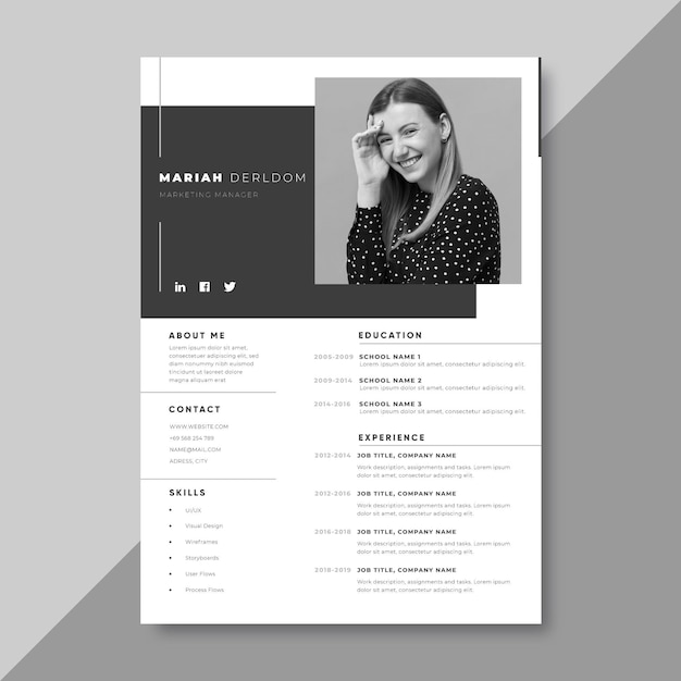 Modern curriculum vitae template