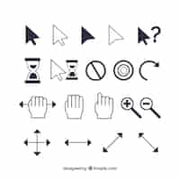 Free vector modern cursor set