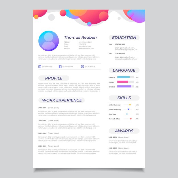 Modern cv template