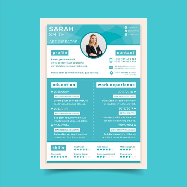 Modern cv template