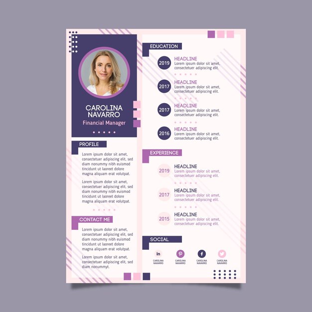 Modern cv template