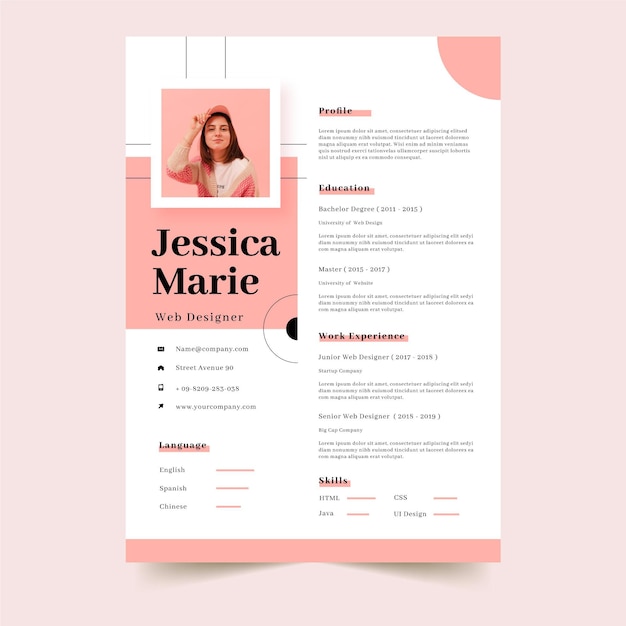 Modern cv template