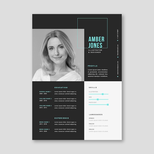 Modern cv template