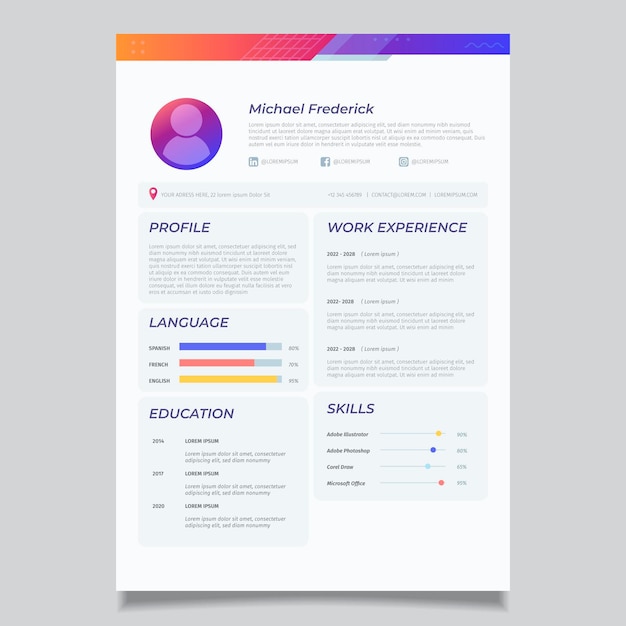 Modern cv template