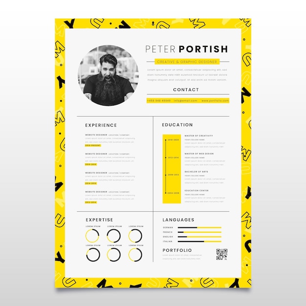 Modern cv template