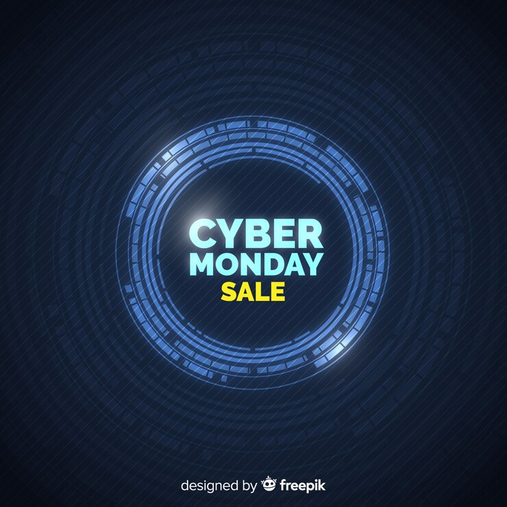 Free Vector modern cyber monday composition with flat design