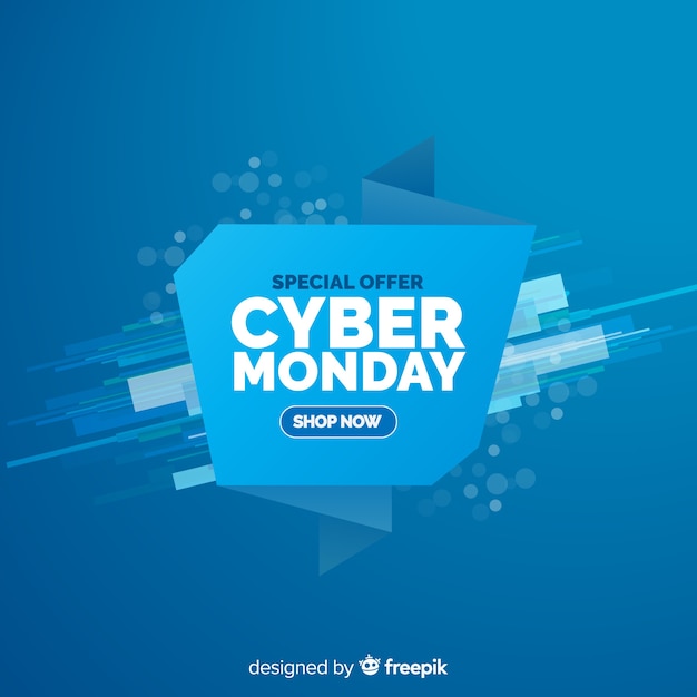 Modern cyber monday composition with flat design