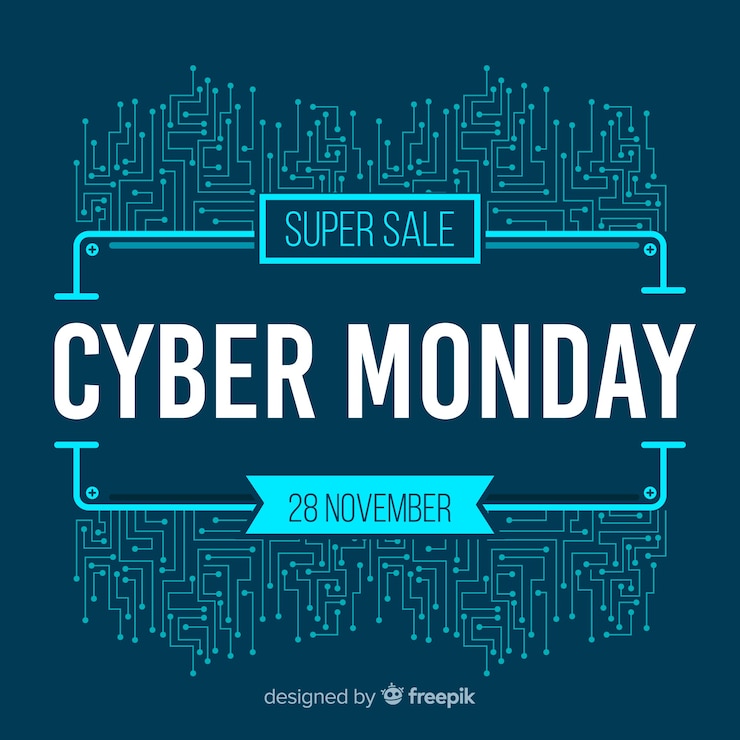 Free Vector modern cyber monday sale background