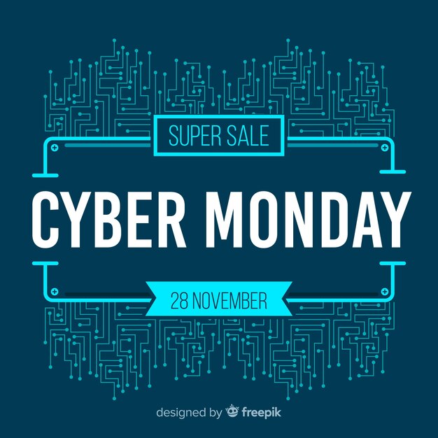 Modern cyber monday sale background