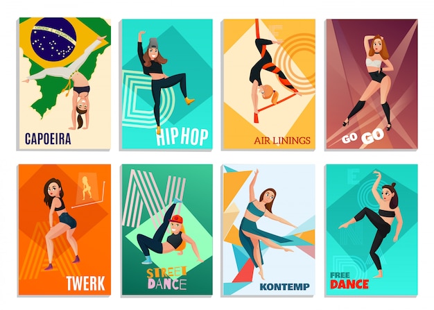 Modern dances cards