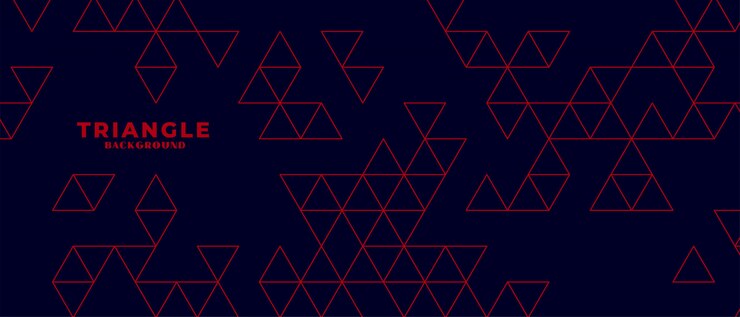 Free Vector modern dark background with red triangle pattern