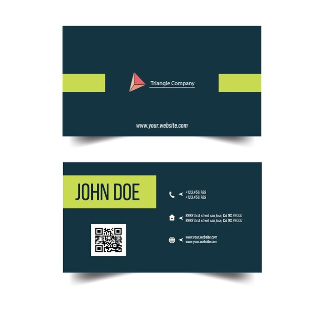 Modern dark business card template