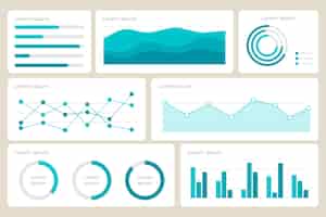 Free vector modern dashboard element collection