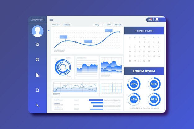 modern dashboard user panel