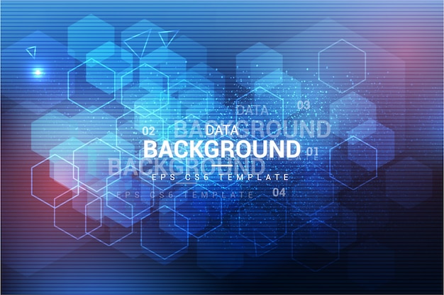 Free vector modern data background with abstract shapes