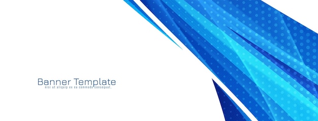 Free vector modern decorative blue wave style design banner template vector