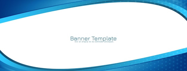 Free vector modern decorative blue wave style design banner template vector