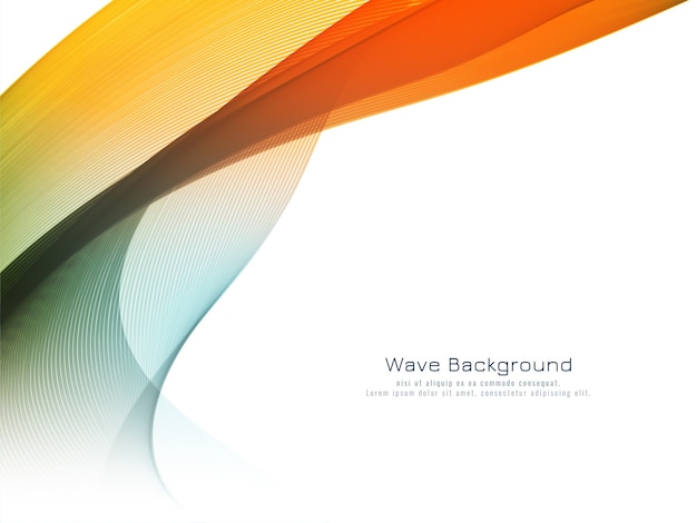 Modern decorative colorful wave background