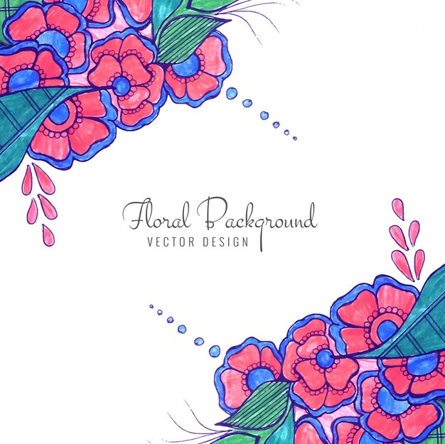 Modern decorative creative wedding colorful floral background