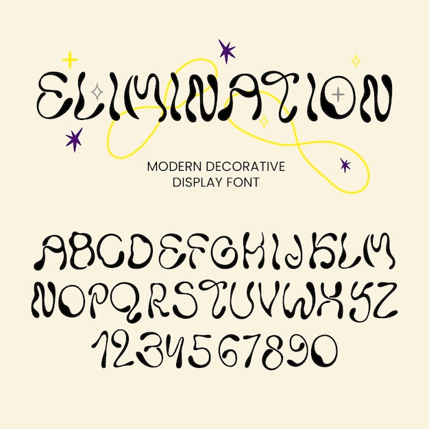 Free vector modern decorative display font