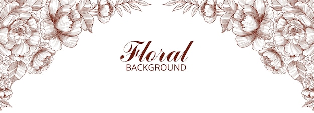 Modern decorative floral frame banner design