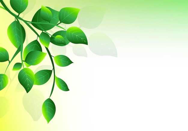 Modern decorative green leaves background